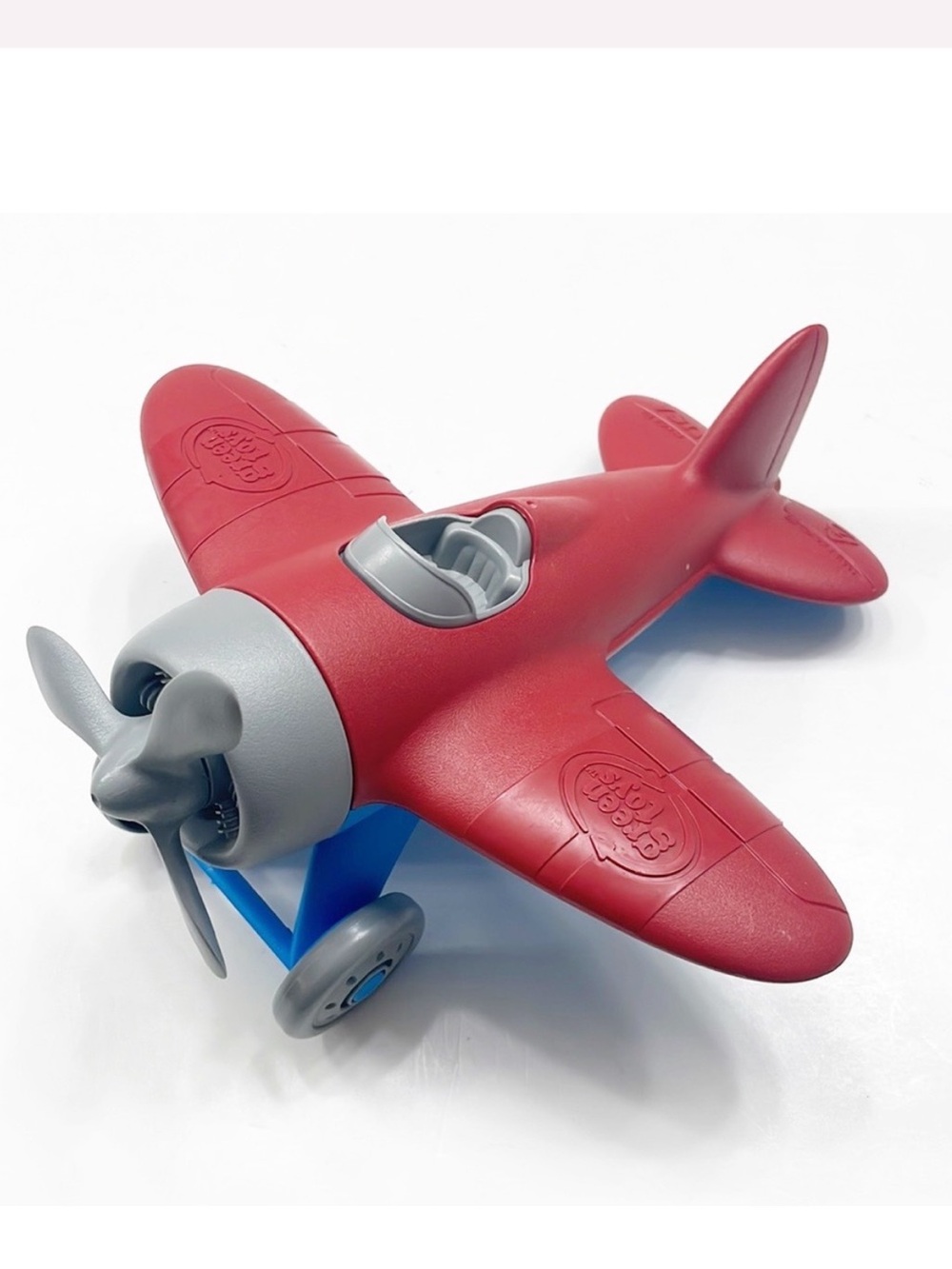 Green Toys airplane toy red blue